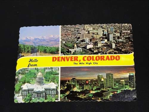 VINTAGE POSTCARD OF DENVER COLORADO USA TO SOUTH AFRICA