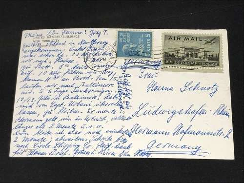 VINTAGE POSTCARD OF THE WHITE HOUSE WASHINGTON USA 1957