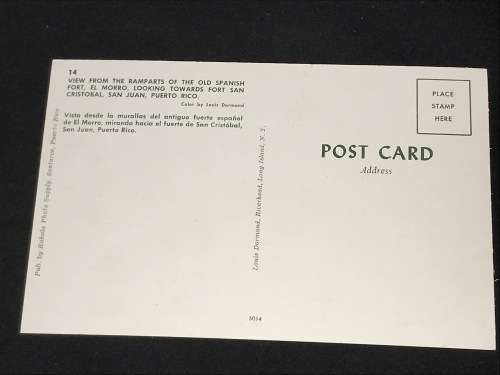 VINTAGE POSTCARD OF PUERTO RICO UNUSED