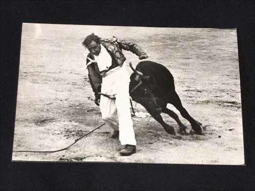 VINTAGE POSTCARD BULLFIGHTING LES SABLES D'OLONNE FRANCE