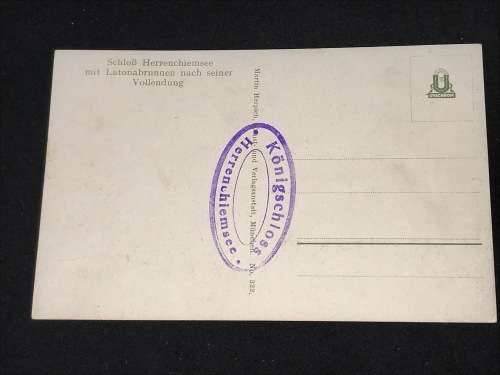 ANTIQUE POSTCARD SCHLOSS HERRENCHIEMSEE GERMANY
