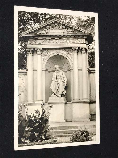 1941 POSTCARD FRANZ GRILLPARZER DENKMAL VIENNA AUSTRIA