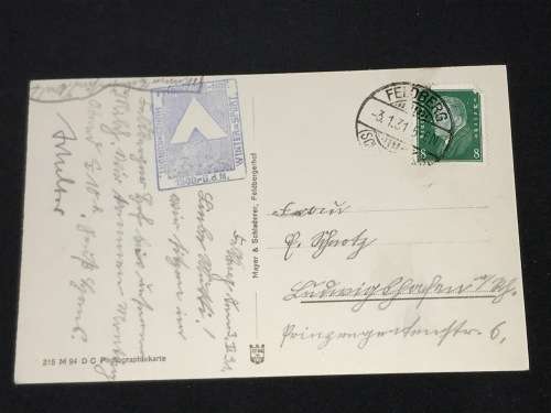 1931 POSTCARD OF FELDBERG SCHWARZWALD GERMANY