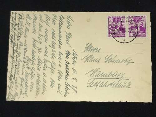 1938 VIENNA AUSTRIA POSTCARD