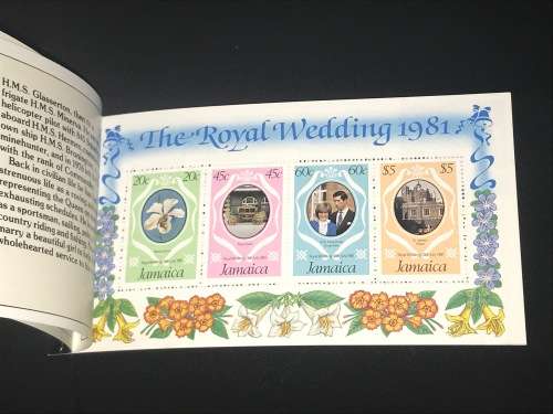 JAMAICA MINT SHEET BOOKLET THE ROYAL WEDDING