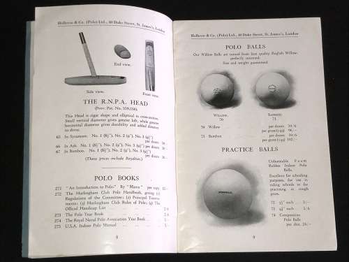 HOLBROW & CO POLO SPECIALISTS CATALOGUE RARE