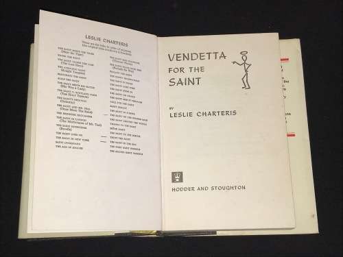 VENDETTA FOR THE SAINT BY LESLIE CHARTERIS 1ST UK EDITION