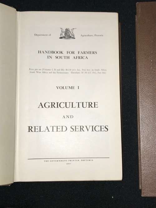 HANDBOOK FOR FARMERS IN SOUTH AFRICA BY DEPARTMENT OF AGRICULTURE 1957 THREE VOLUMES