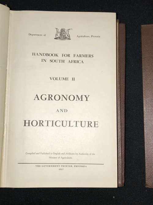 HANDBOOK FOR FARMERS IN SOUTH AFRICA BY DEPARTMENT OF AGRICULTURE 1957 THREE VOLUMES