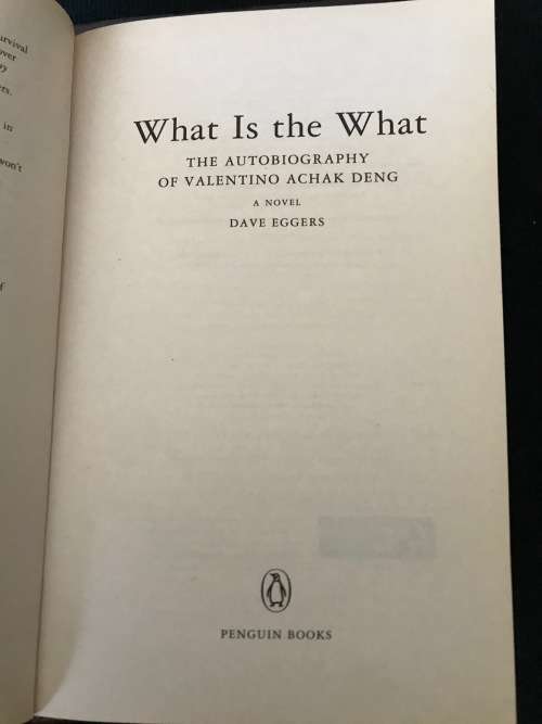 WHAT IS THE WHAT BY DAVE EGGERS