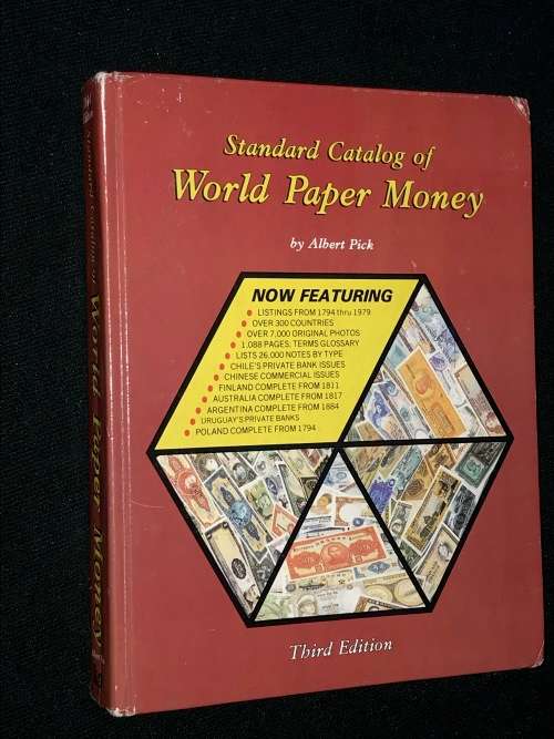 STANDARD CATALOG OF WORLD PAPER MONEY BY ALBERT PICK 3RD EDITION