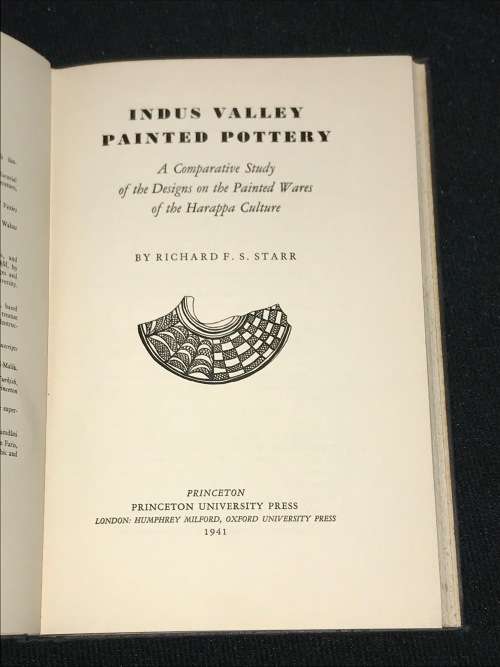 INDUS VALLEY PAINTED POTTERY BY RICHARD F.S. STARR