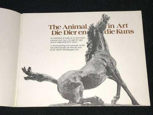 THE ANIMAL IN ART / DIE DIER EN DIE KUNS VINTAGE REMBRANT VAN RIJN FUNDED BOOKLET