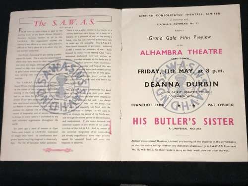 SALUTE TO S.A.W.A.S. GRAND GALA FILM PREVIEW ALHAMBRA