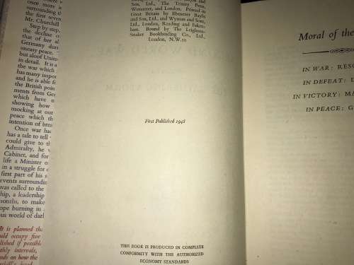 THE SECOND WORLD WAR BY WINSTON S CHURCHILL