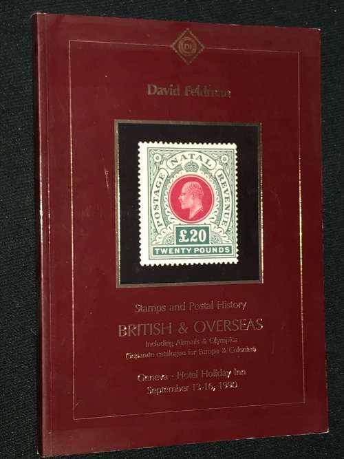 DAVID FELDMAN STAMP AUCTION CATALOGUE 1990