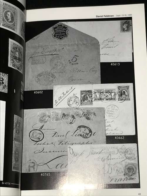 DAVID FELDMAN STAMP AUCTION CATALOGUE 1990