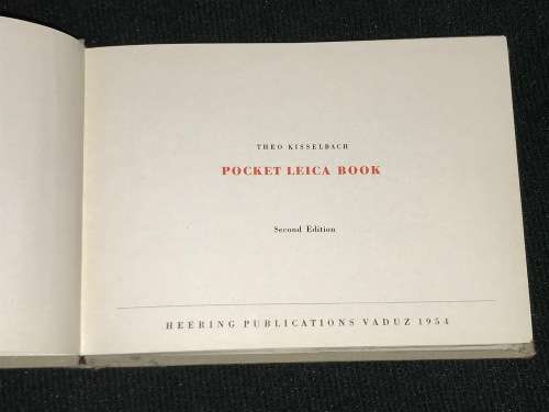 POCKET LEICA BOOK 1952