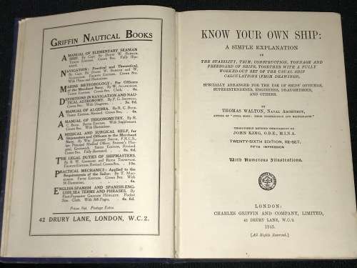 KNOW YOUR OWN SHIP  A SIMPLE EXPLANATION 1945
