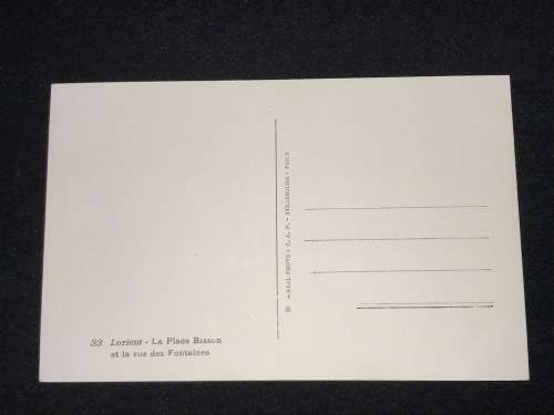 VINTAGE POSTCARD LORIENT LA PLACE BISSON FRANCE