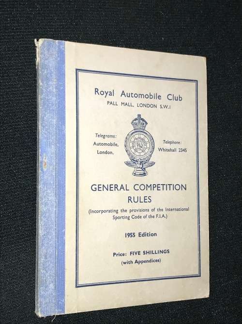 ROYAL AUTOMOBILE CLUB GENERAL COMPETITION RULES 1955