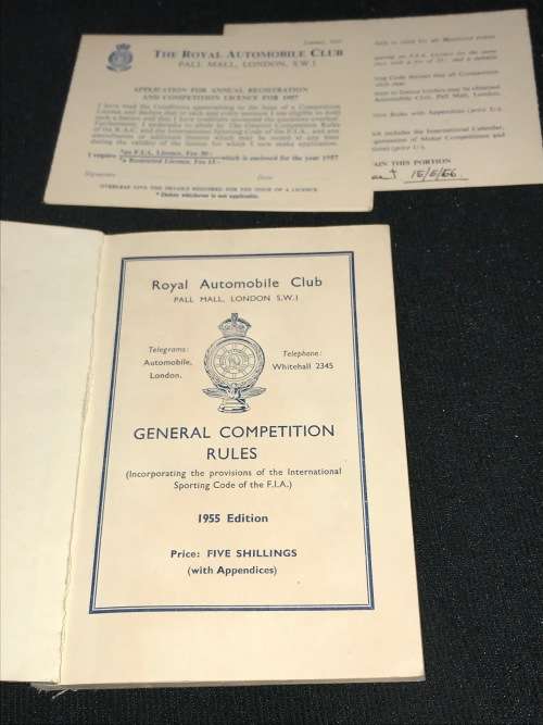 ROYAL AUTOMOBILE CLUB GENERAL COMPETITION RULES 1955