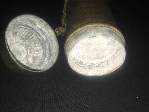ANTIQUE INDIAN BRONZE BETEL NUT & LIME HOLDER