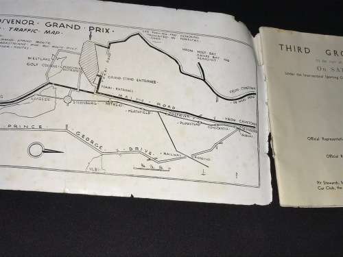 1939 3RD GROSVENOR GRAND PRIX CAPE TOWN SOUVENIR PROGRAMME