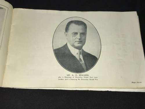 1939 3RD GROSVENOR GRAND PRIX CAPE TOWN SOUVENIR PROGRAMME