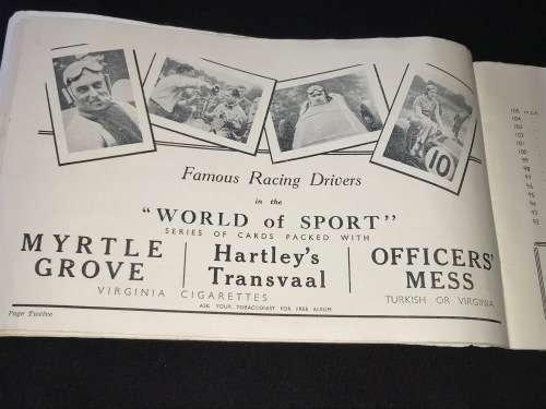 1939 3RD GROSVENOR GRAND PRIX CAPE TOWN SOUVENIR PROGRAMME