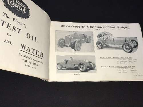 SCARCE GROSVENOR GRAND PRIX CAPE TOWN SOUVENIR PROGRAMMES 1937, 1938,1939