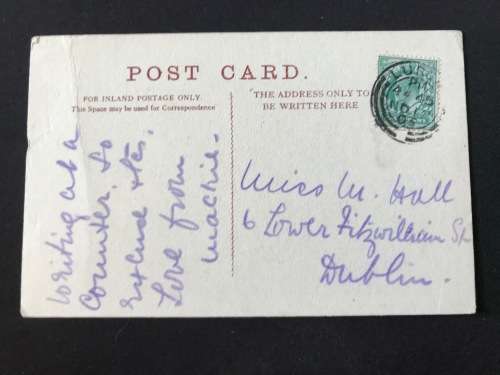 1903 SCOTLAND FOURTH BRIDGE POSTCARD TO DUBLIN IRELAND