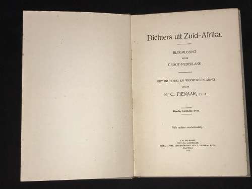 DICHTERS UIT ZUID-AFRIKA DOOR E.C. PIENAAR 1920