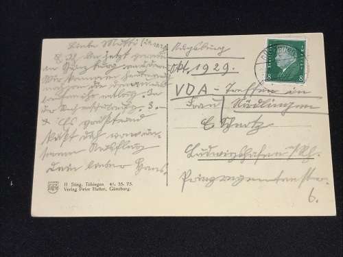 1929 GUNZBURG MARKTPLATZ GERMANY POSTCARD