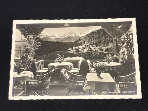 1937 GERMANY WALDHOTEL FREIBERGSEE PHOTO POSTCARD