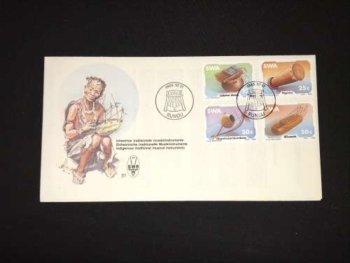 SWA RUNDU INDIGENOUS TRADITIONAL MUSICAL INSTRUMENTS FDC 51 1985
