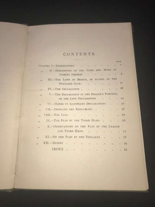 BRIDGE BY TEMPLAR THE CLUB SERIES 1904 GUIDE 1ST EDITION