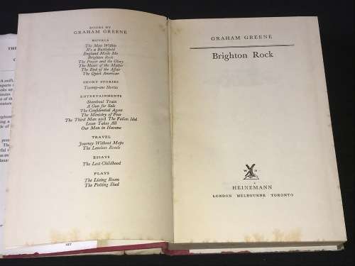 BRIGHTON ROCK BY GRAHAM GREENE