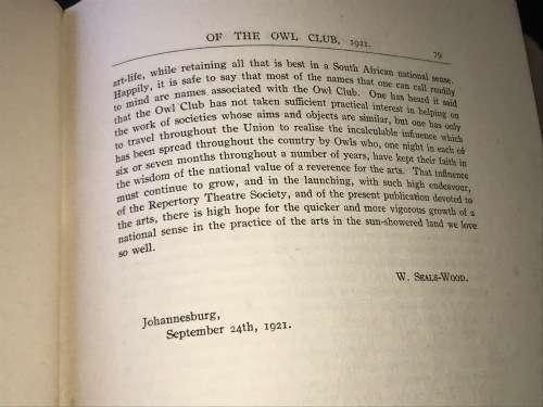 THE WASTE PAPER BASKET OF THE OWL CLUB 1921