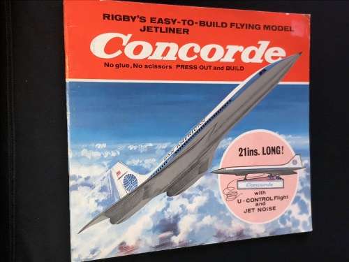 VINTAGE RIGBY`S EASY TO BUILD FLYING MODEL JETLINER PAN AM CONCORDE
