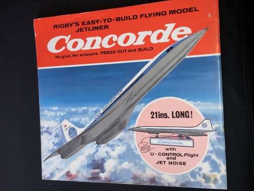 VINTAGE RIGBY`S EASY TO BUILD FLYING MODEL JETLINER PAN AM CONCORDE