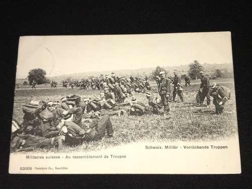 1906 SWISS MILITARY TROOPS POSTCARD