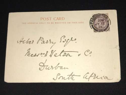 1901 WINDSOR CASTLE ENGLAND LONDON TO DURBAN SOUTH AFRICA