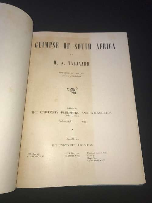A GLIMPSE OF SOUTH AFRICA BY M.S. TALJAARD 1949