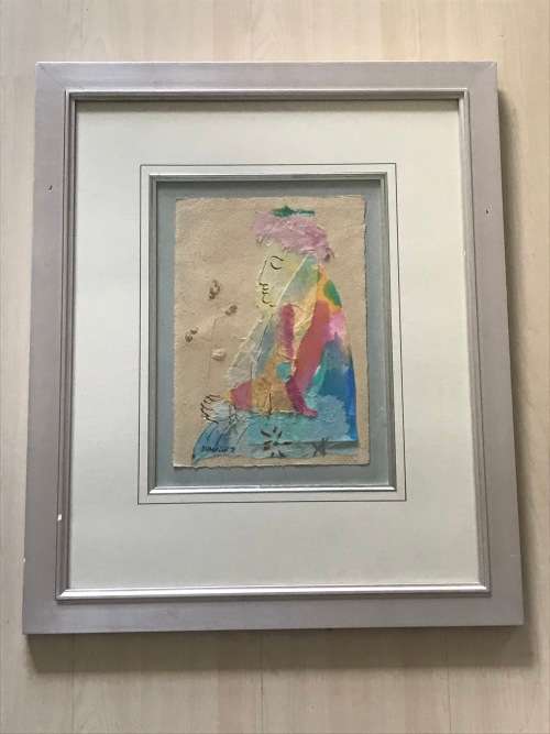 ANTHONY DUMVILLE MIXED MEDIA FRAMED 1991