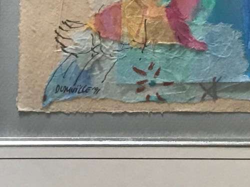 ANTHONY DUMVILLE MIXED MEDIA FRAMED 1991