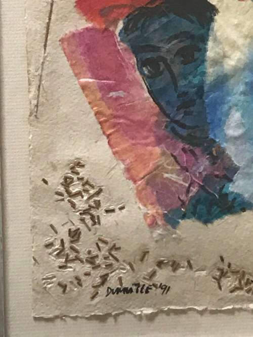 ANTHONY DUMVILLE MIXED MEDIA FRAMED 1991