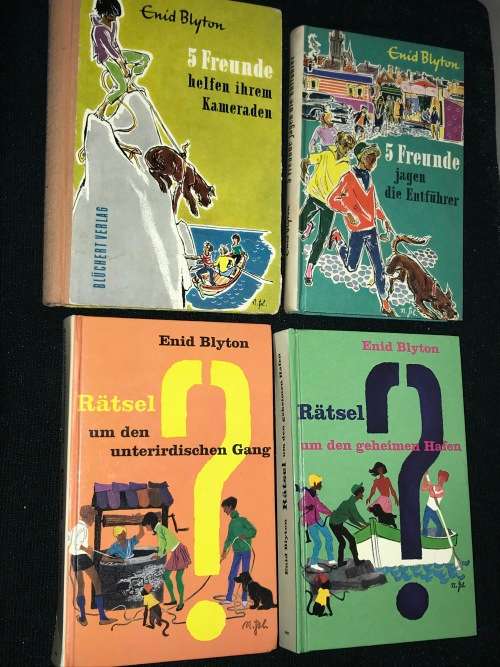 ENID BLYTON X 4 GERMAN LANGUAGE 1960'S
