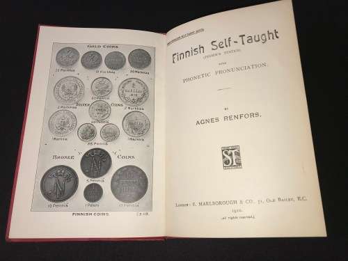 FINNISH SELF-TAUGHT BY NATURAL METHOD WITH PHONETIC PRONUNCIATION 1926