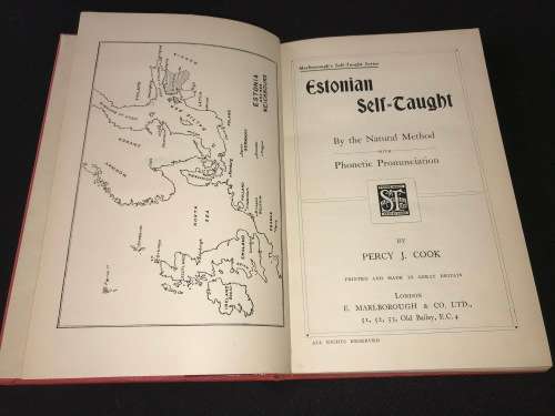 ESTONIAN SELF-TAUGHT BY NATURAL METHOD WITH PHONETIC PRONUNCIATION 1933